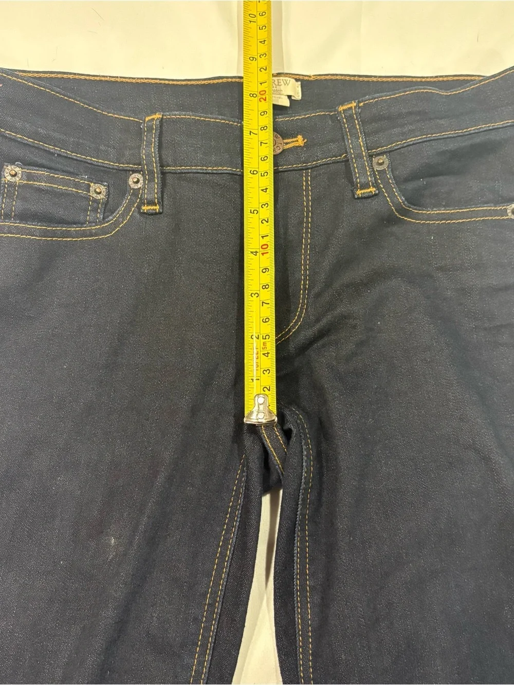J.Crew Dark Wash Mid Rise Stretch Straight Jeans Sz 25